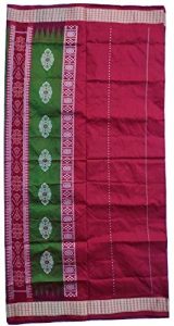 S-0329-0330-0331 Odisha Sambalpuri women's Silk Saree Green-Red 