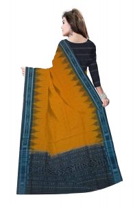 Divine diva Women's sambalpuri saree of Odisha sambalpuri cotton saree of odisha Odisha Handloom Art Cotton saree for Women (Divine diva 25, Yellow), Free Size 