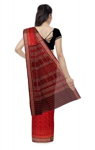 Kala Siromani Saree Sambalpuri Traditional Handloom Cotton Saree (Red) 