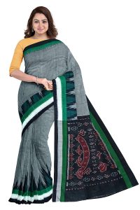 BHS Women's Sambalpuri Cotton Saree With Blouse Piece (Nuapatanapata_Multicolour) 