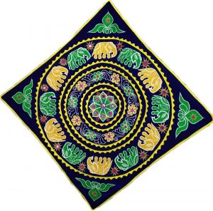 YSKM TECH Handcrafted Pipili Applique Wall Hanging Elephant Chandua-Tapestry (Multicolor) 