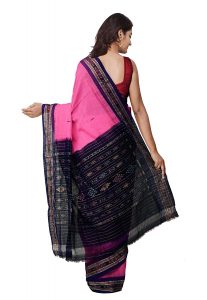 Silks Women's Sambalpuri Cotton Saree (UNM32344_Pink)