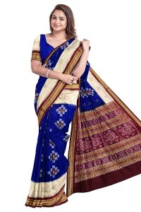 BHS Women's Sambalpuri Pure Cotton Bomkai Saree with Blouse Piece (Nuapatanapata_Multicolour) 