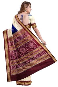 BHS Women's Sambalpuri Pure Cotton Bomkai Saree with Blouse Piece (Nuapatanapata_Multicolour) 