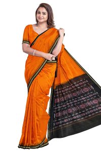 odisha handloom Handmade pure cottan Saree Khandua Natural cottan Ikkat sambalpuri Saree For Women/Ethnic Wear/Traditonal Saree/Handloom Saree With Blouse piece .(211) 