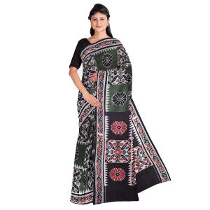 Odisha Handloom Women's Sambalpuri Cotton Saree Without Blouse Piece 