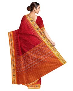 NUAPATANAPATA Sambalpuri Certified Handloom Women's Cotton Saree (Multi-Coloured, BHS. 