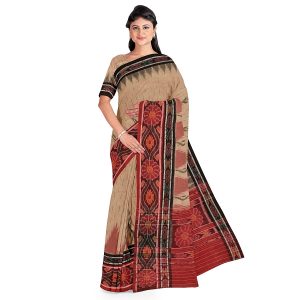 The Handloom Art Pure Sambalpuri Handloom cotton Saree With Long Border 