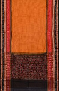 IndianVillez Sambalpuri Handloom Women's Cotton Saree (Multi-Coloured, IVS1039)