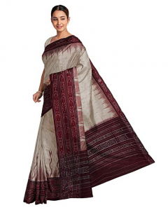 NUAPATANAPATA Women's Sambalpuri Cotton Saree (Nuapatanapata_Pink) 