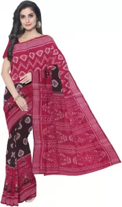 Woven Sambalpuri Cotton Blend Saree  (Multicolor)