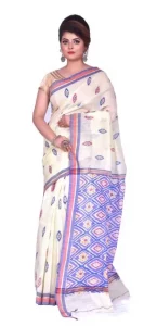 Printed Sambalpuri Cotton Silk Saree  (Multicolor)