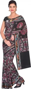 Printed Sambalpuri Pure Cotton Saree  (Multicolor)