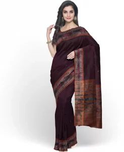 Self Design Sambalpuri Handloom Pure Cotton Saree  (Maroon)