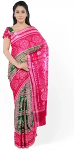 Woven Sambalpuri Cotton Blend Saree  (Multicolor)