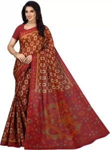 Printed Sambalpuri Pure Cotton Saree  (Multicolor)