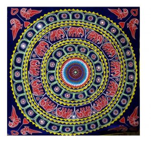 Indiacrafts Special Embroidery Fabric Hati Mudia Pipili Chandua for Wall Design & Decor 