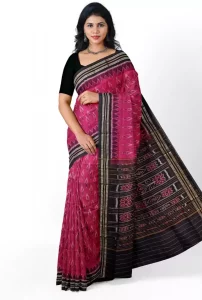 Woven Sambalpuri Pure Cotton Saree  (Multicolor)