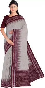 Self Design Sambalpuri Pure Cotton Saree  (Beige)