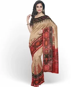 Self Design Sambalpuri Handloom Pure Cotton Saree  (White)