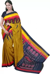 Self Design Sambalpuri Handloom Pure Cotton Saree  (Purple)