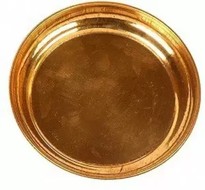 Brass Pooja Plate Size-7 Dinner Plate