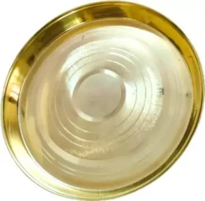 Brass Silver Touch Design Thali