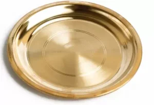 Brass Special Puja Plate Small Dinner Plate