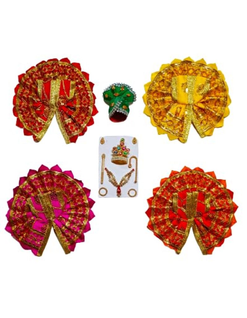 DIVINELOOK Multicolour Laddu Gopal Dresses Kanha Ji Dress