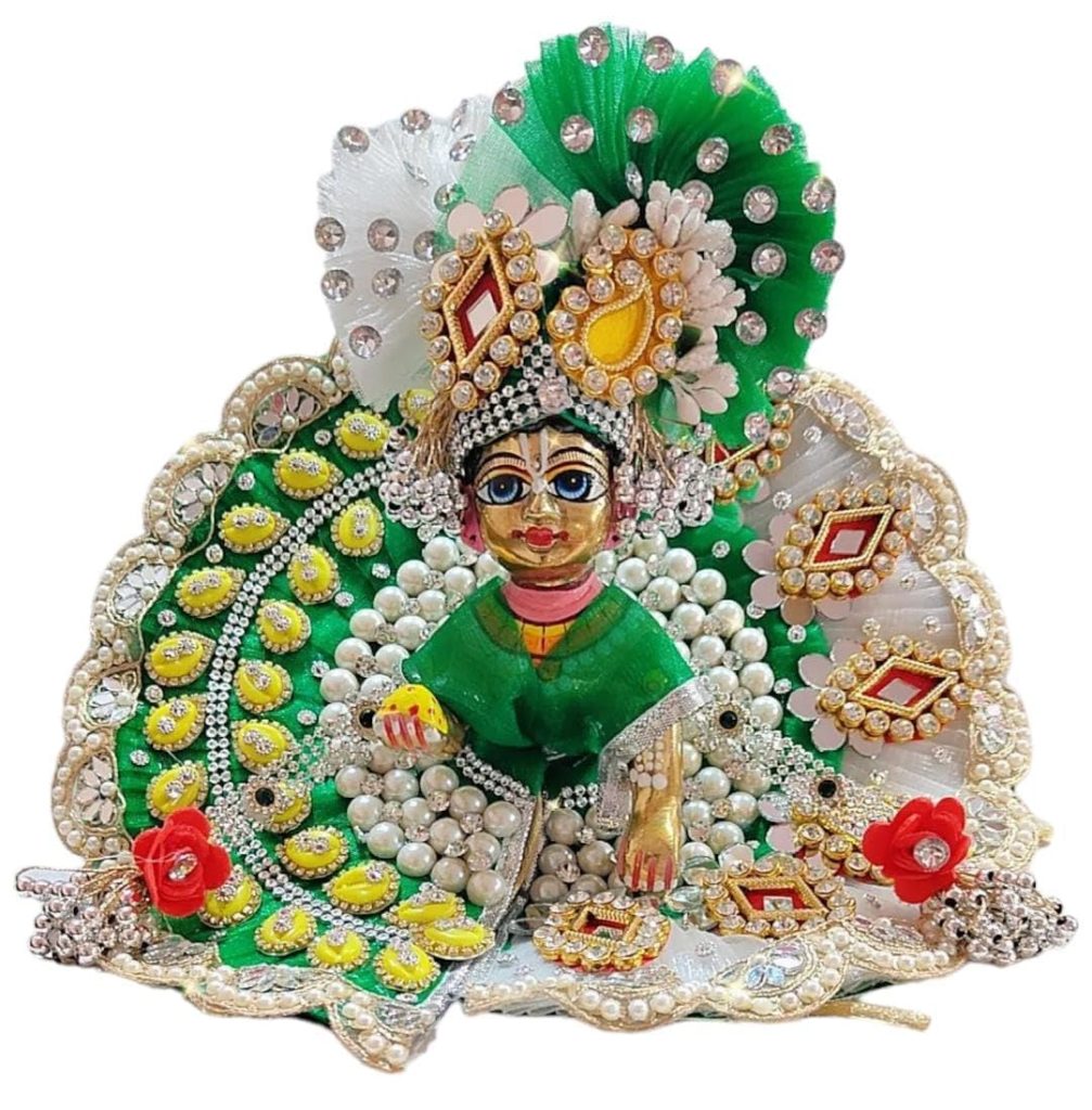 Partish Laddu Gopal Dress with Mukut and Patka 