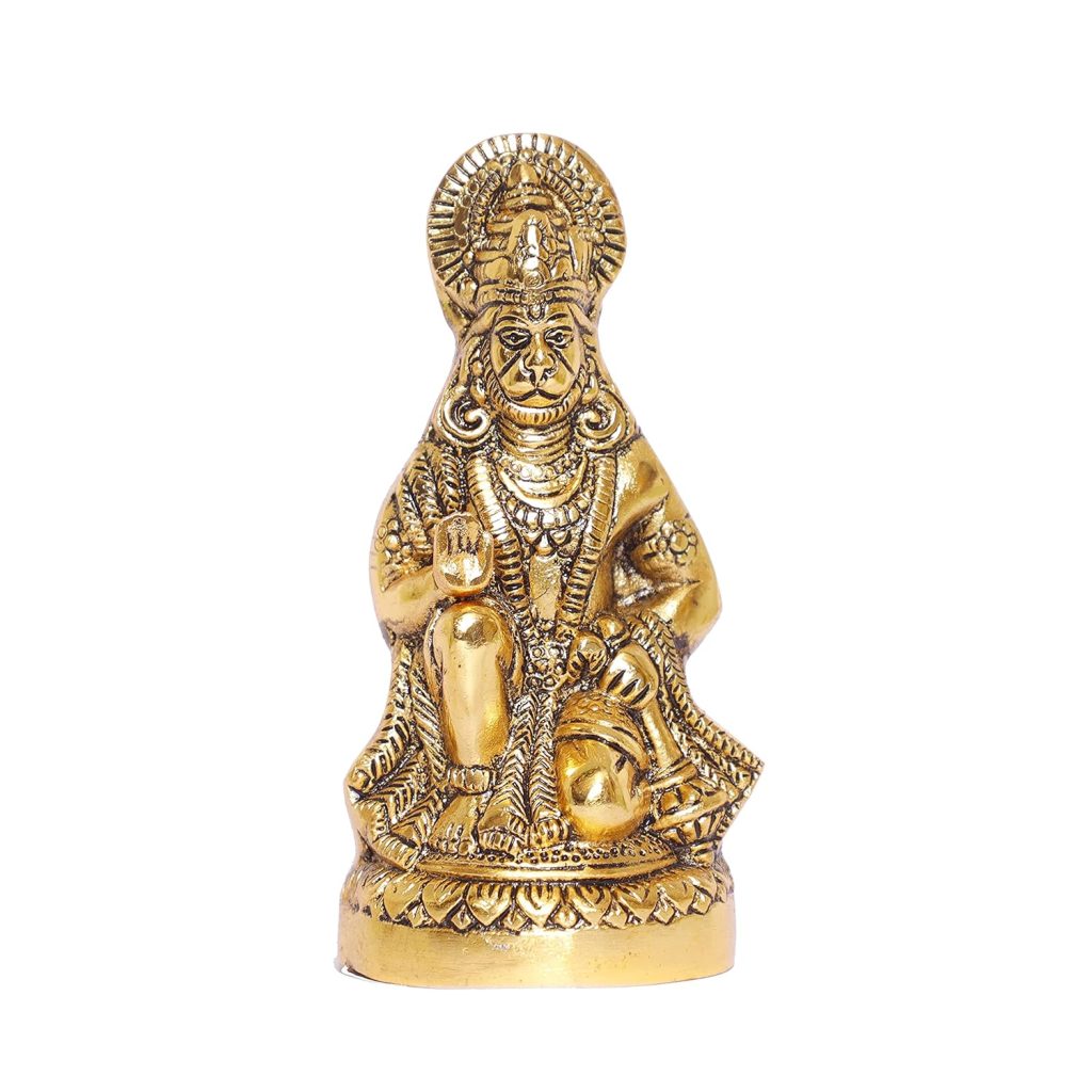 Gifts Hanuman Ji Statue Sitting In Metal Hanuman Ji Idol