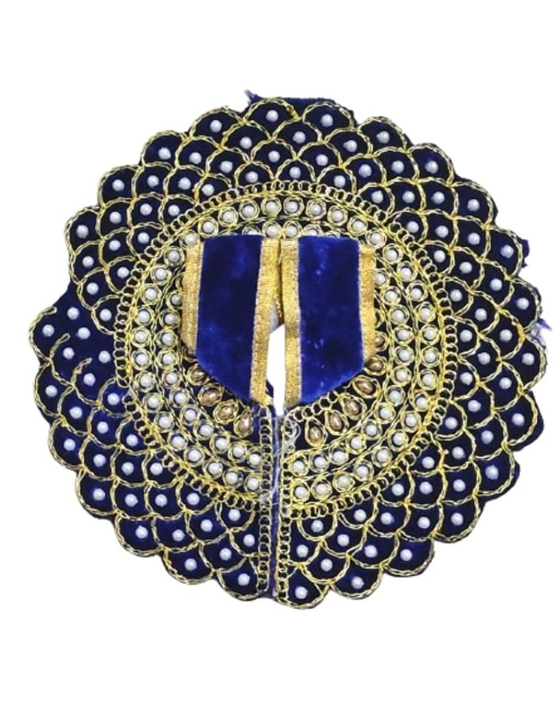 Ladoo Gopalji Dress Poshak Full Combo (Blue, Size 3 No) 