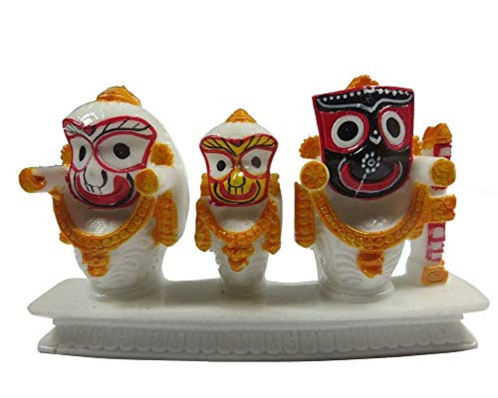 ORIVILLE Jagannath Balabhadra and Shubhdra Marble Dust Idol