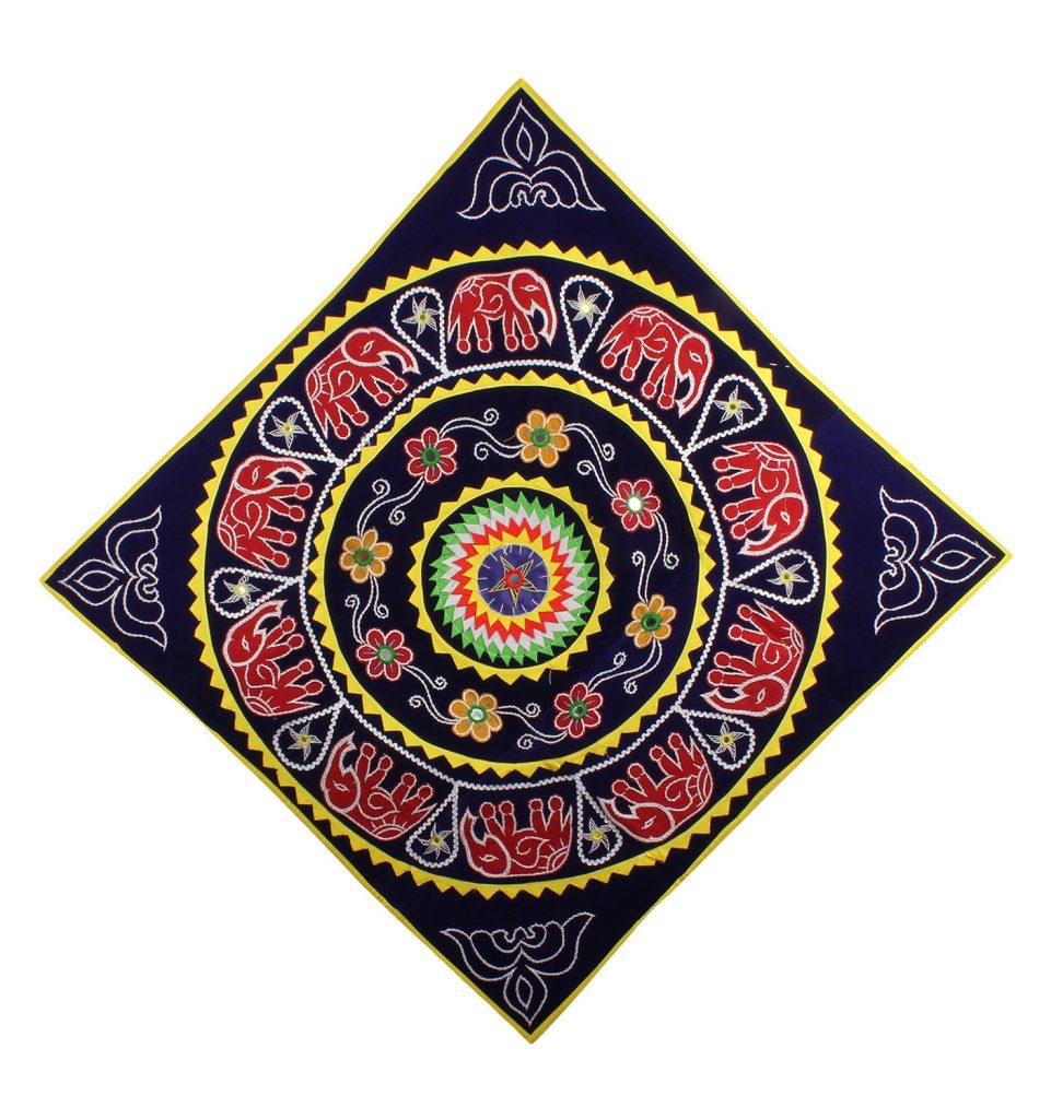  Pipili Handicrafts Velvet Chandua (1 cm x 87 cm x 87 cm, NDA058) 