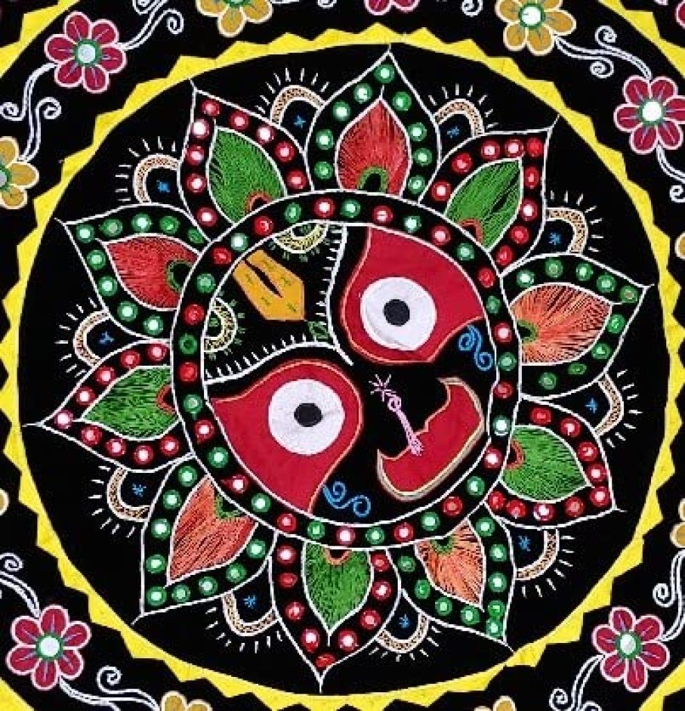  Shree Jagannath Multicolor Chandua (75 x 75 cm) Pipili Chandua_301 