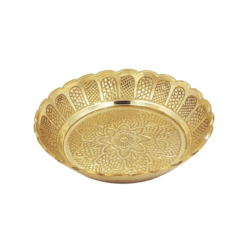 Shubhkart Nitya Brass Prasadam Vastu Nakshi Plate