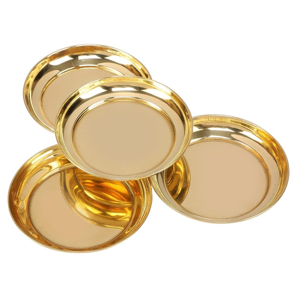 3rd Eye Heavy Weight Brass Plate  Pack of 4 Small