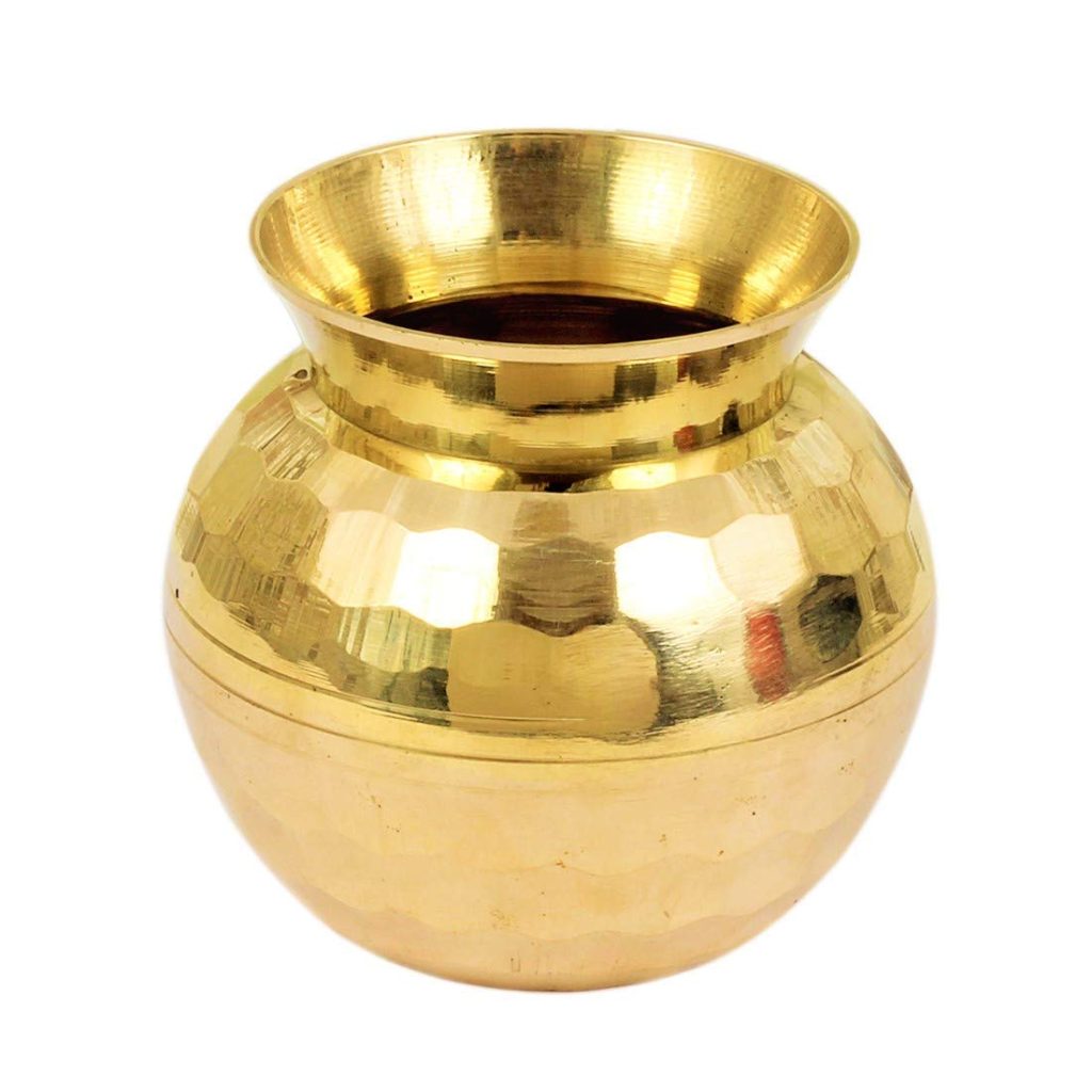  Brass Mart fine Brass Lota For Pooja 600ML 