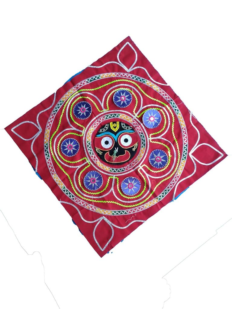  Chandua Handicrafts Chandua with Multicolor, Designed Applique 