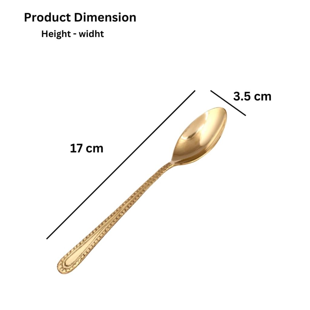 Gyarsilal's Brass Plain Spoon, Serveware Tableware Home Hotel Restaurants,