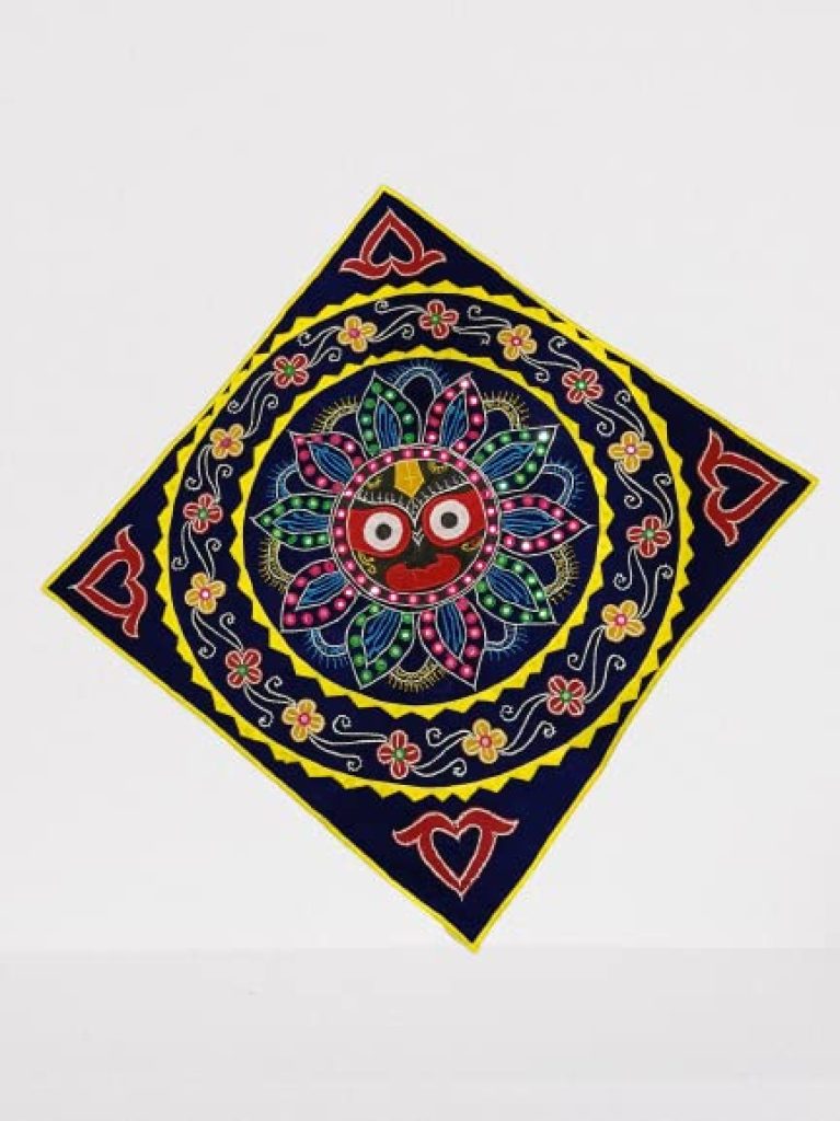 PIPILI CHANDUA Shree Jagannath Multicolor Flower decorated Chandua