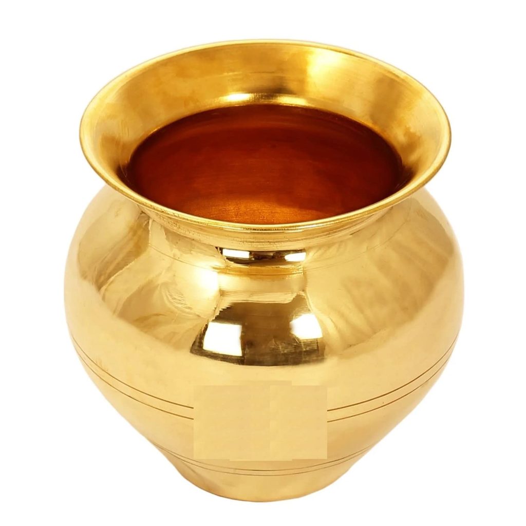  Peetal Ka Lota for Drinking Water | Brass Lota for Diwali, Pooja, Festival, Home Decoration (Large) 