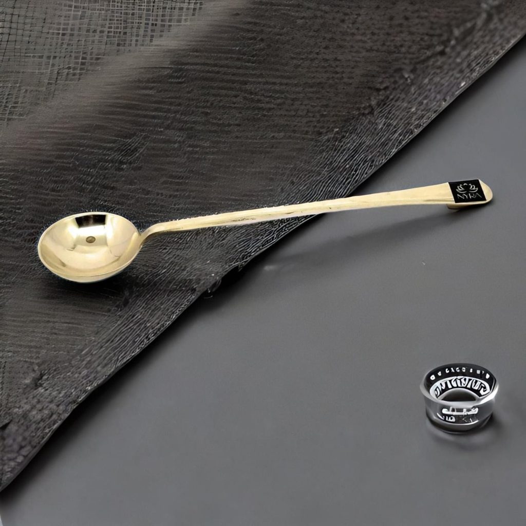Semi-Handmade Pure Brass Serving Spoon