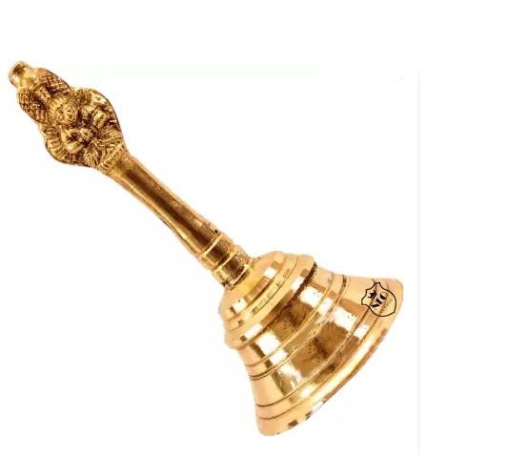 Neo Classic Garuda Ghanti Under Sheshanag Design Brass Pooja Ghanti Bell (Pack of 1)