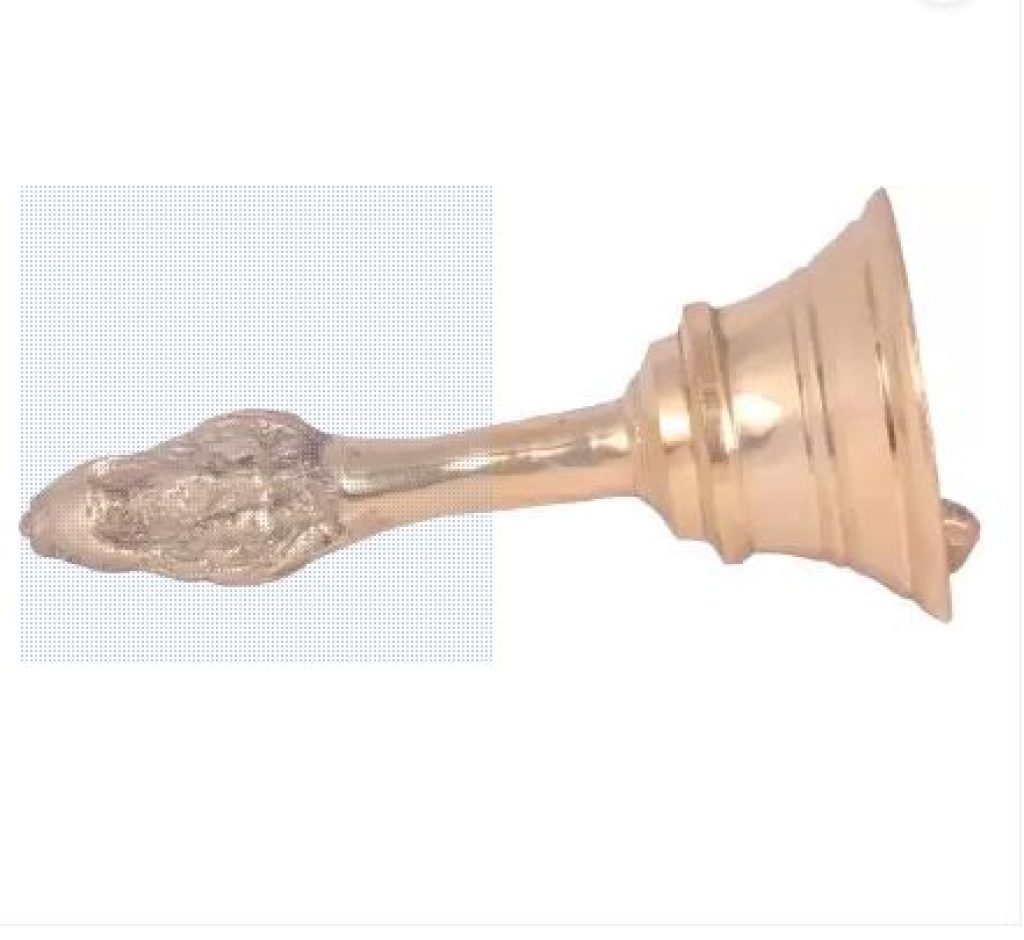 Shivshakti Arts Hand-Crafted Designer Pure Brass Bell/Ghanti/Puja Bell -4 Inch(6 Pcs,Garud,Gold) Brass Pooja Bell  (Gold, Pack of 6)