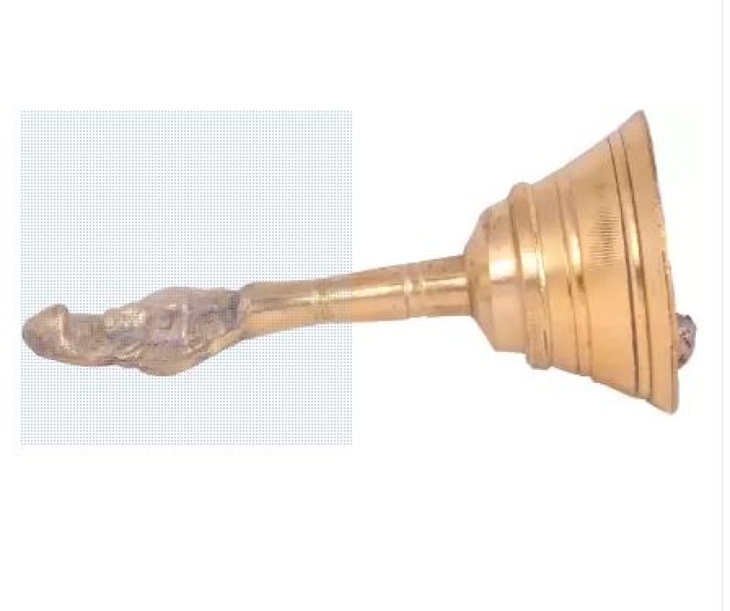 Shivshakti Arts Hand-Crafted Designer Pure Brass Bell (Gold, Pack of 6)